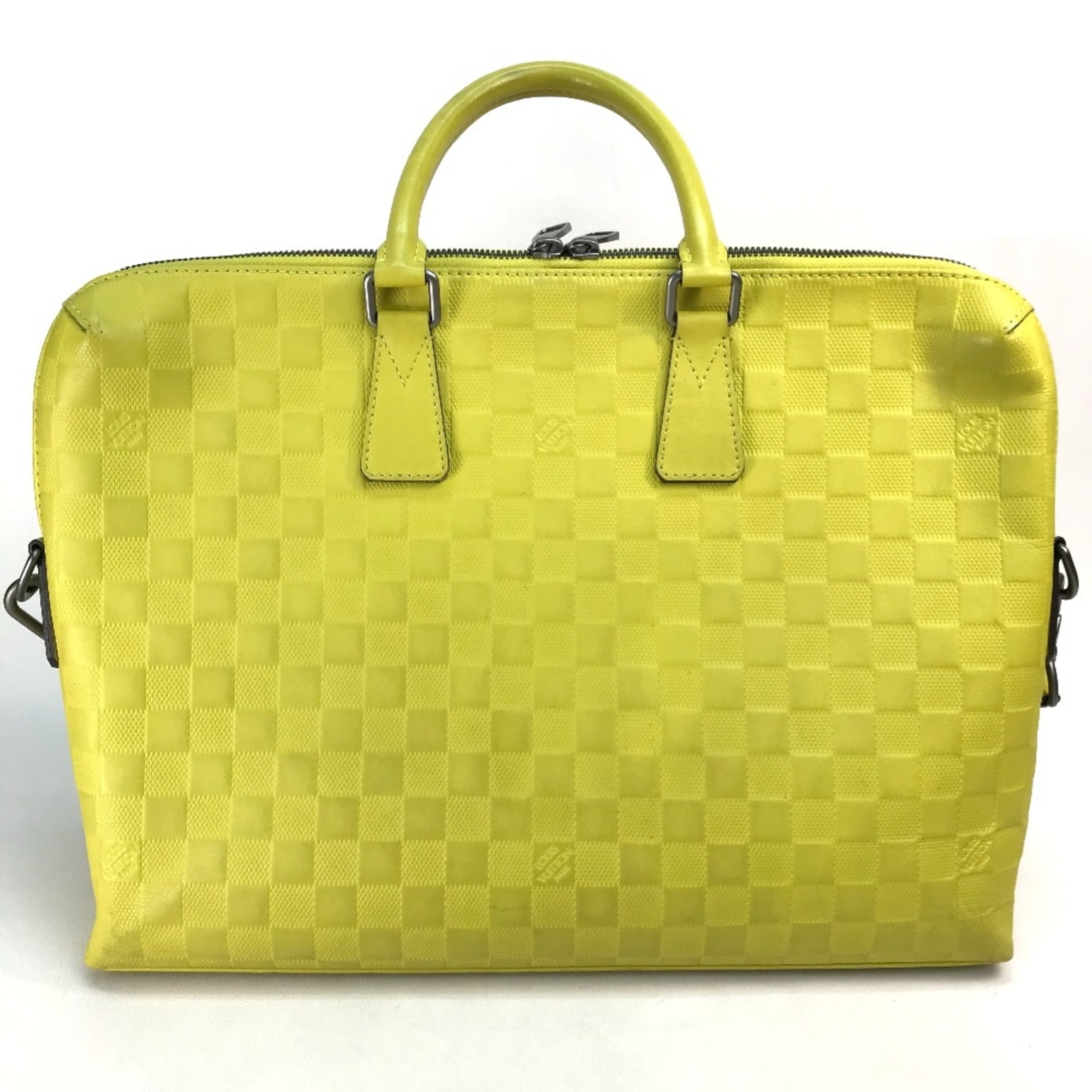 Louis Vuitton N41391 Damier Infini 2WAY Shoulder Bag Business bag Vere Seed yellow SilverHardware