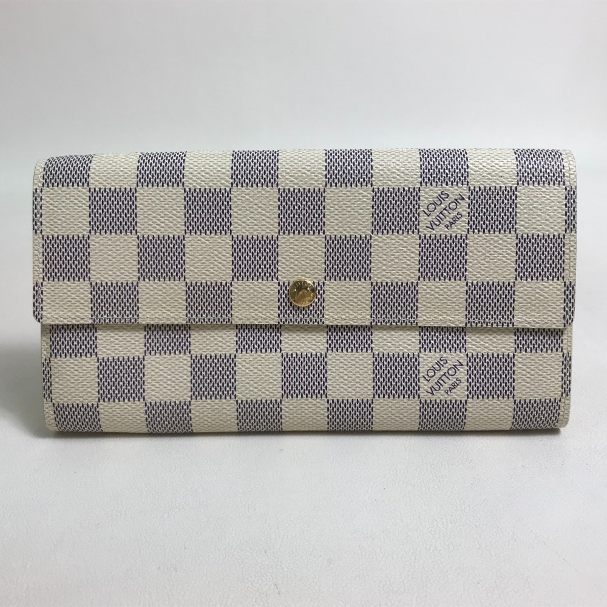 Louis Vuitton N61735 Damier Azur Long wallet Long Wallet White