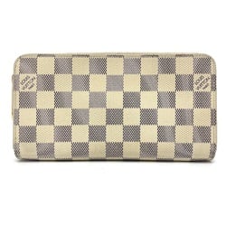 Louis Vuitton N60019 Damier Azur Zip Around Long Wallet Azur White