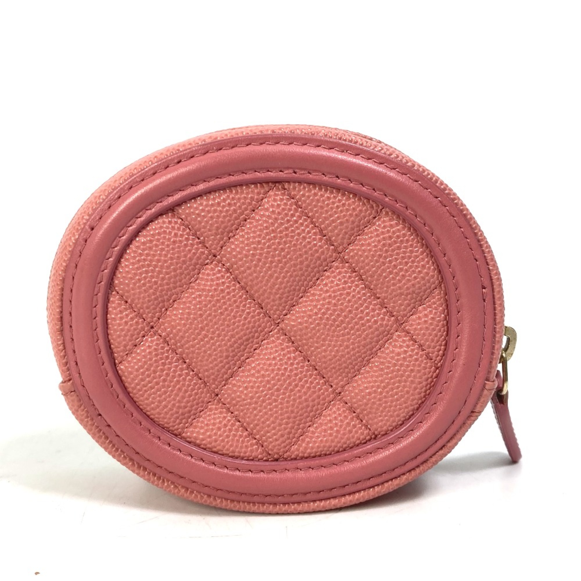 Chanel Wallet Coin Compartment Round CC Mark coin purse pink