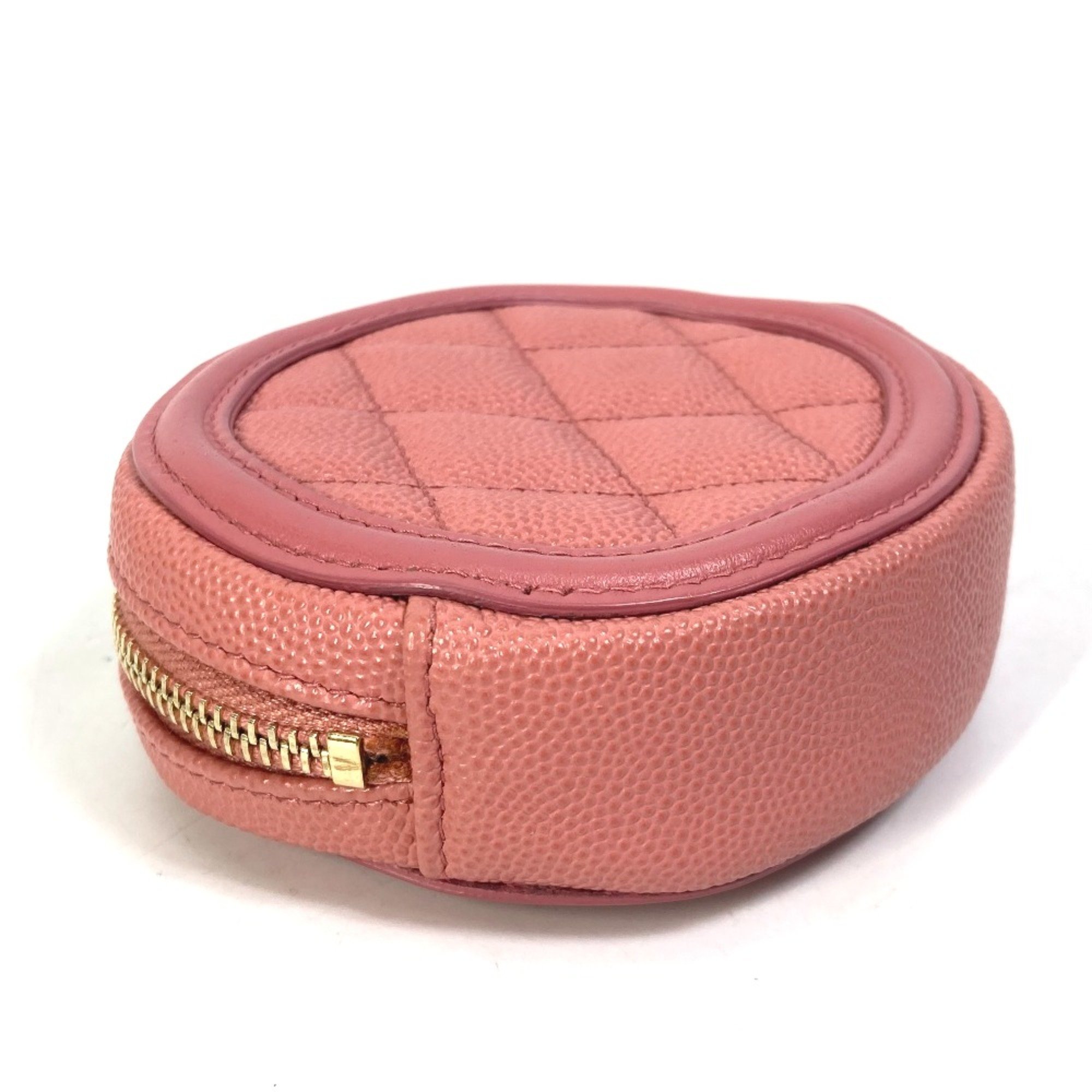 Chanel Wallet Coin Compartment Round CC Mark coin purse pink