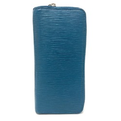 Louis Vuitton M60966 Epi Zip Around Long Wallet Blue Celeste