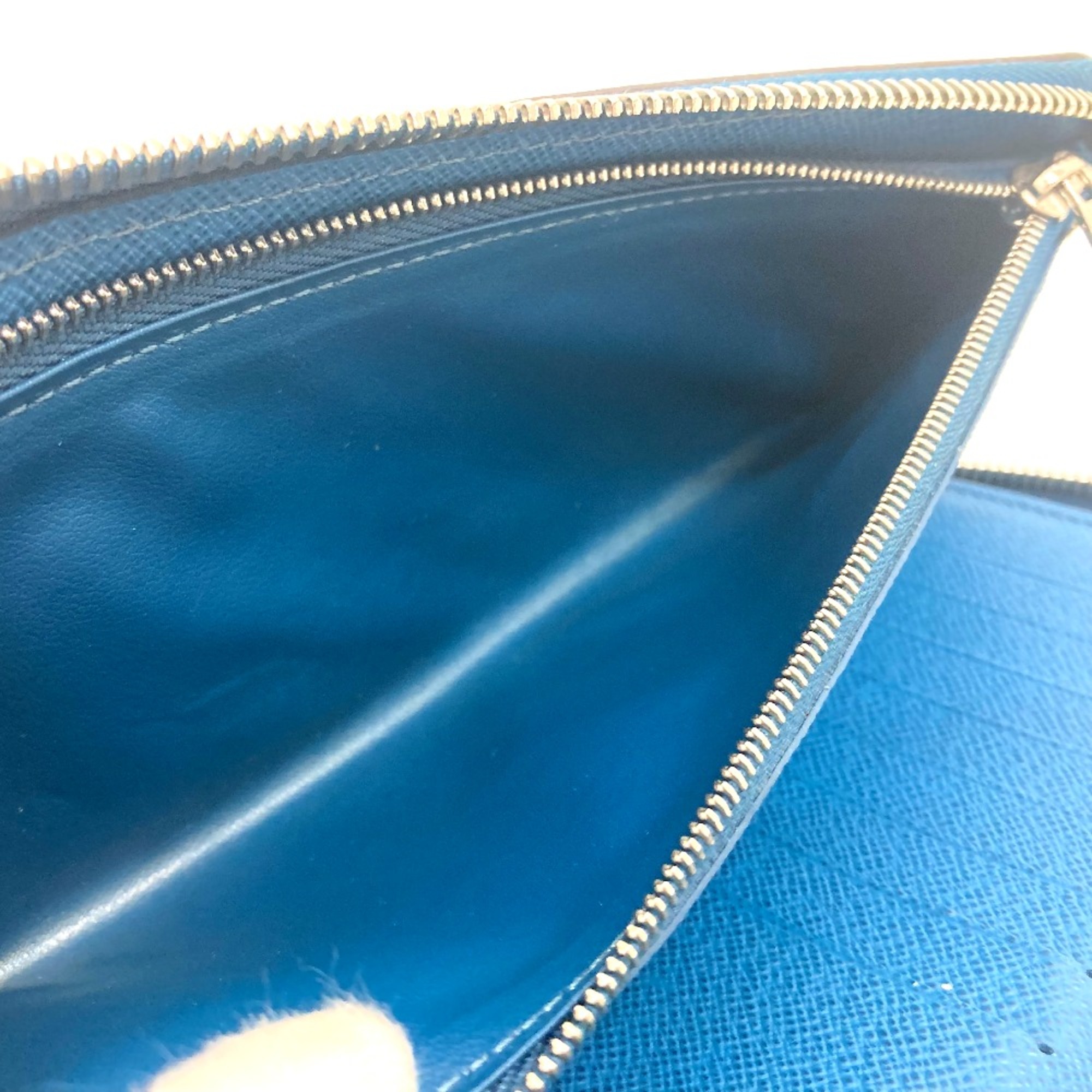 Louis Vuitton M60966 Epi Zip Around Long Wallet Blue Celeste