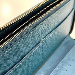 Louis Vuitton M60966 Epi Zip Around Long Wallet Blue Celeste