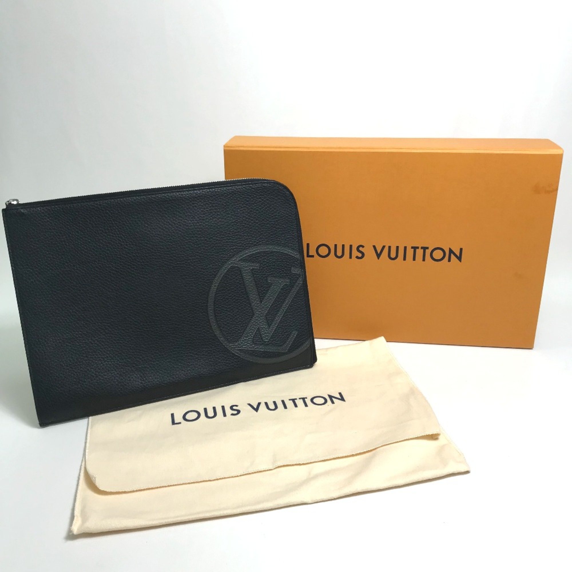 Louis Vuitton M67756 LV Circle Bag Pochette Joule GM Clutch bag Noir Black SilverHardware