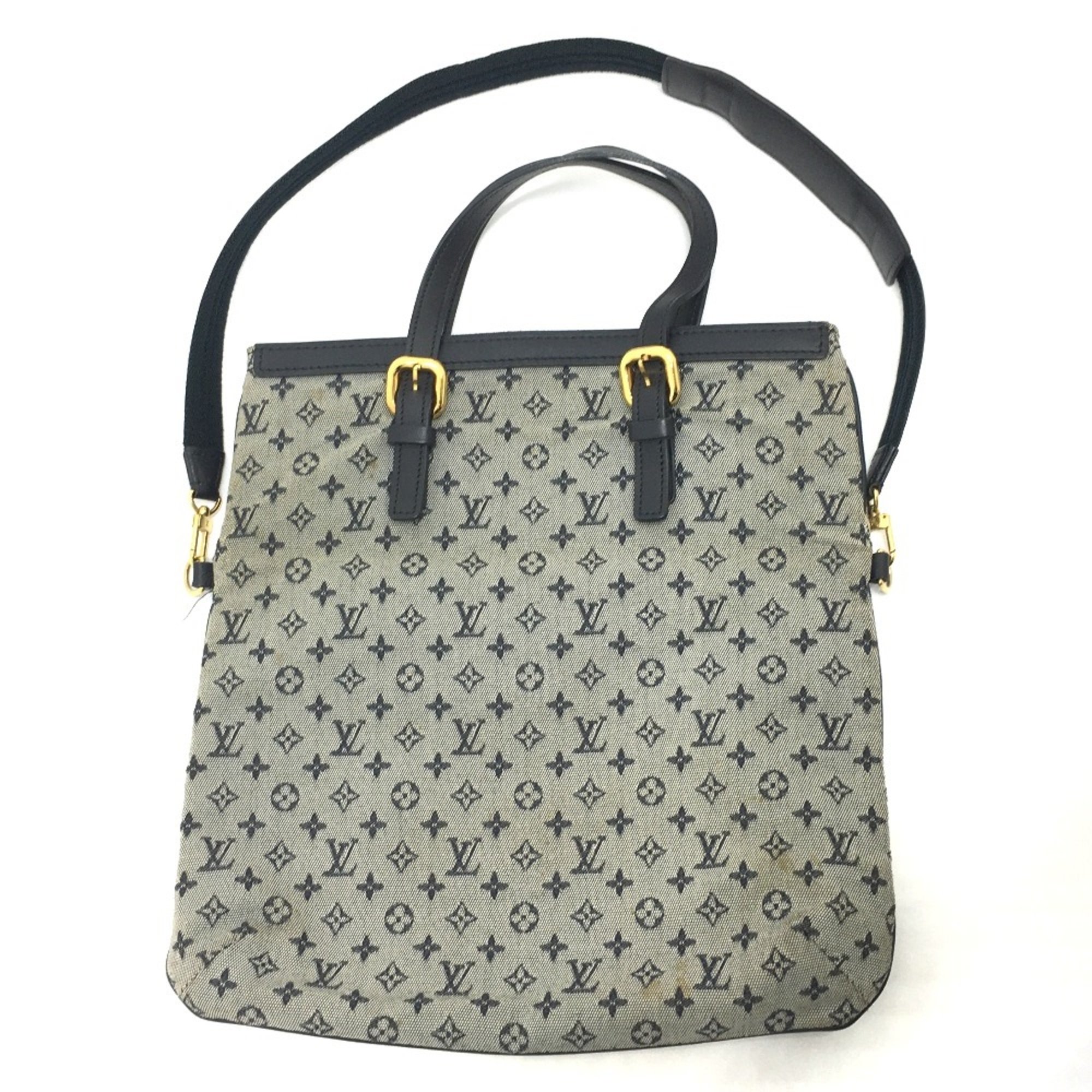 Louis Vuitton M92208 Monogram mini Bag Tote Bag Hand Bag blue Blue Based