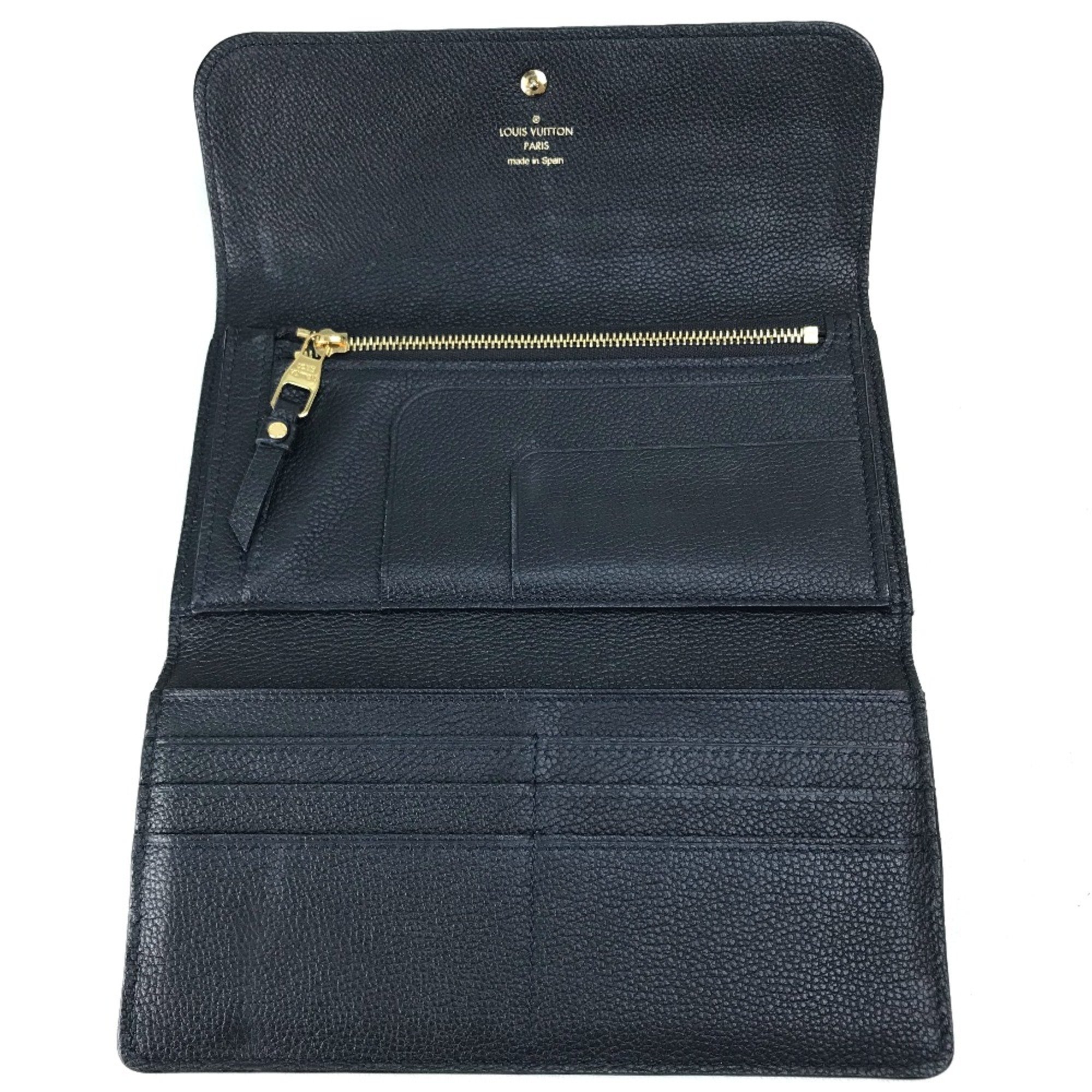 Louis Vuitton M60258 MonogramEmpreinte Long Wallet Infini Navy GoldHardware