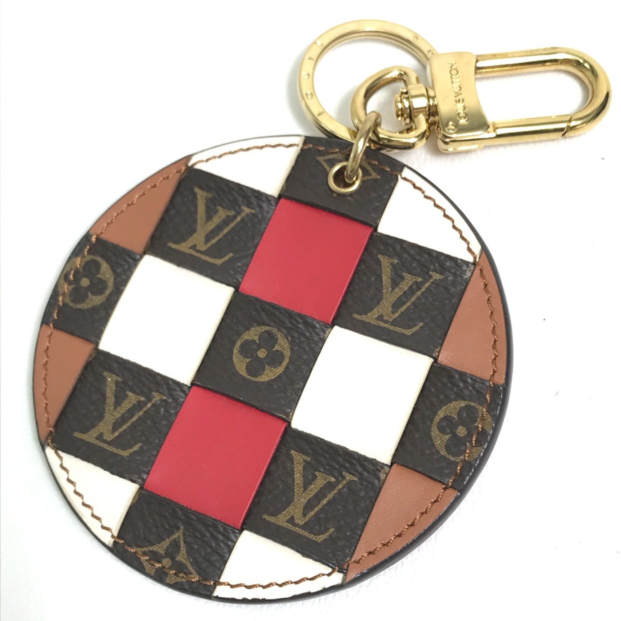 Louis Vuitton M68657 Portocre Monogram check Bag Bag Charm Key Holder Multicolore