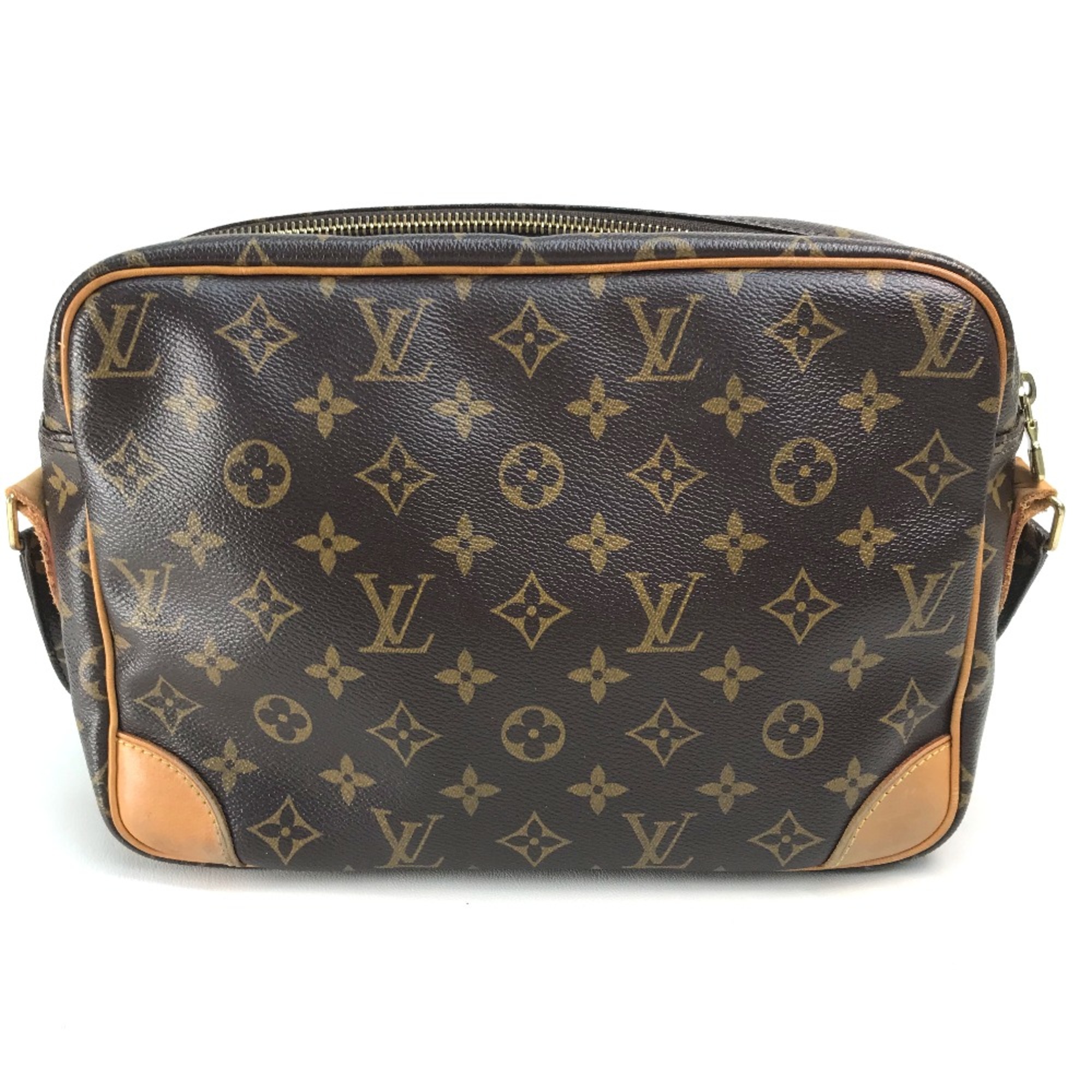 Louis Vuitton M45244 Monogram Shoulder Bag Brown