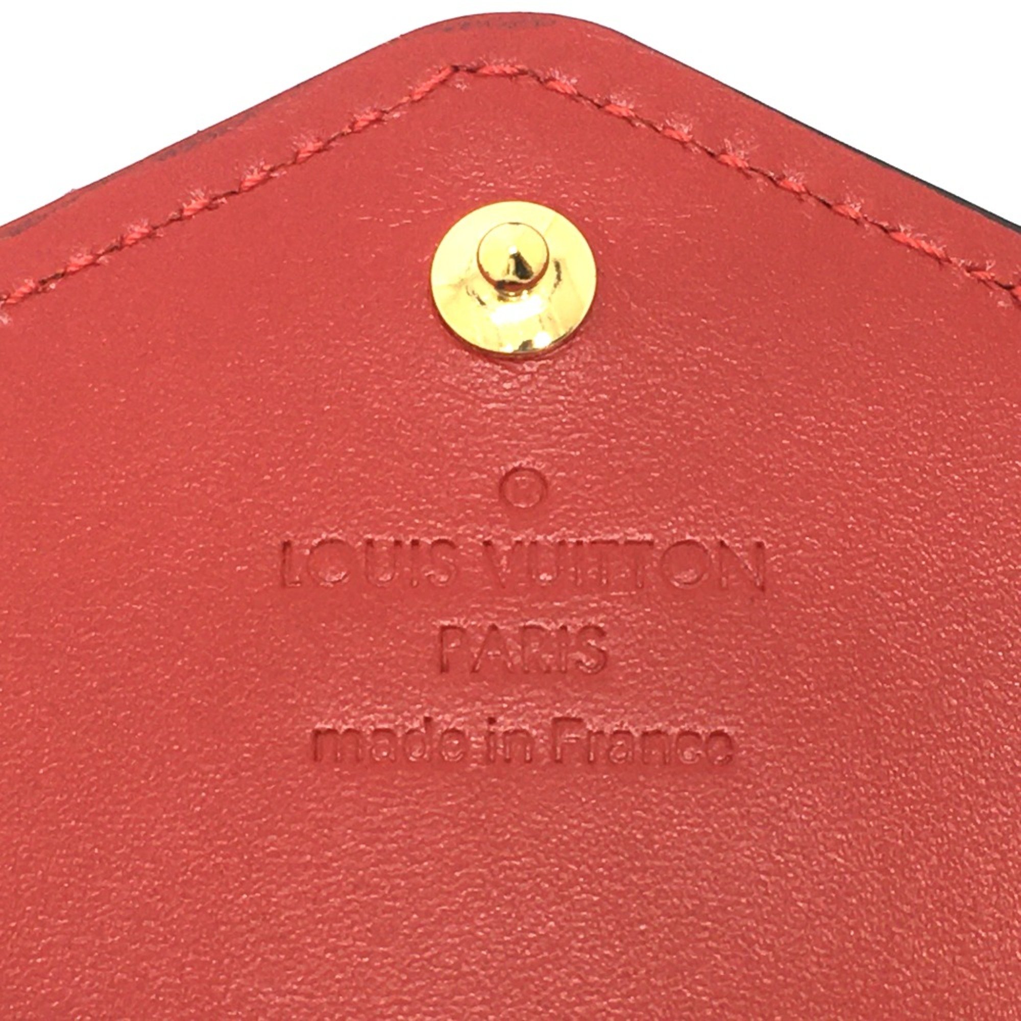 Louis Vuitton M90489 MonogramVernis Long Wallet Slys Red