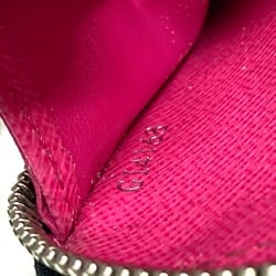 Louis Vuitton M64838 Epi Zip Around Long Wallet Noir x hot pink