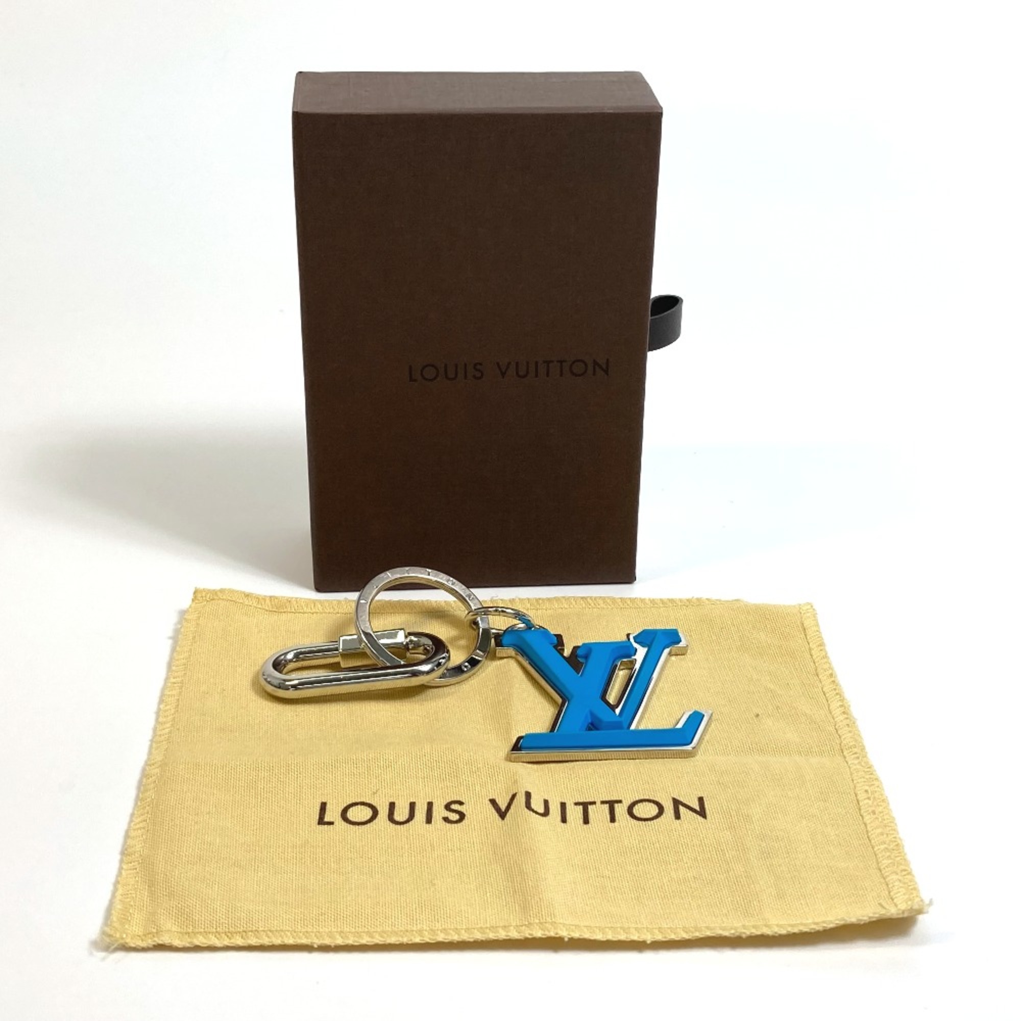 Louis Vuitton M69303 logo Bag Bag Charm Key Holder blue SilverHardware