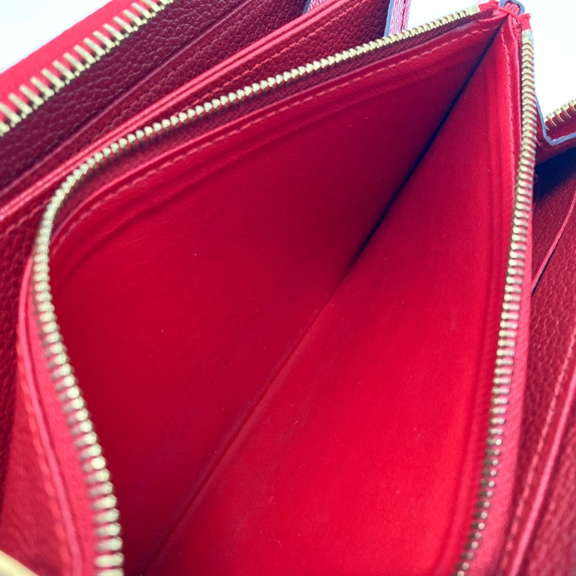 Louis Vuitton M61865 MonogramEmpreinte Long Wallet Slys Red