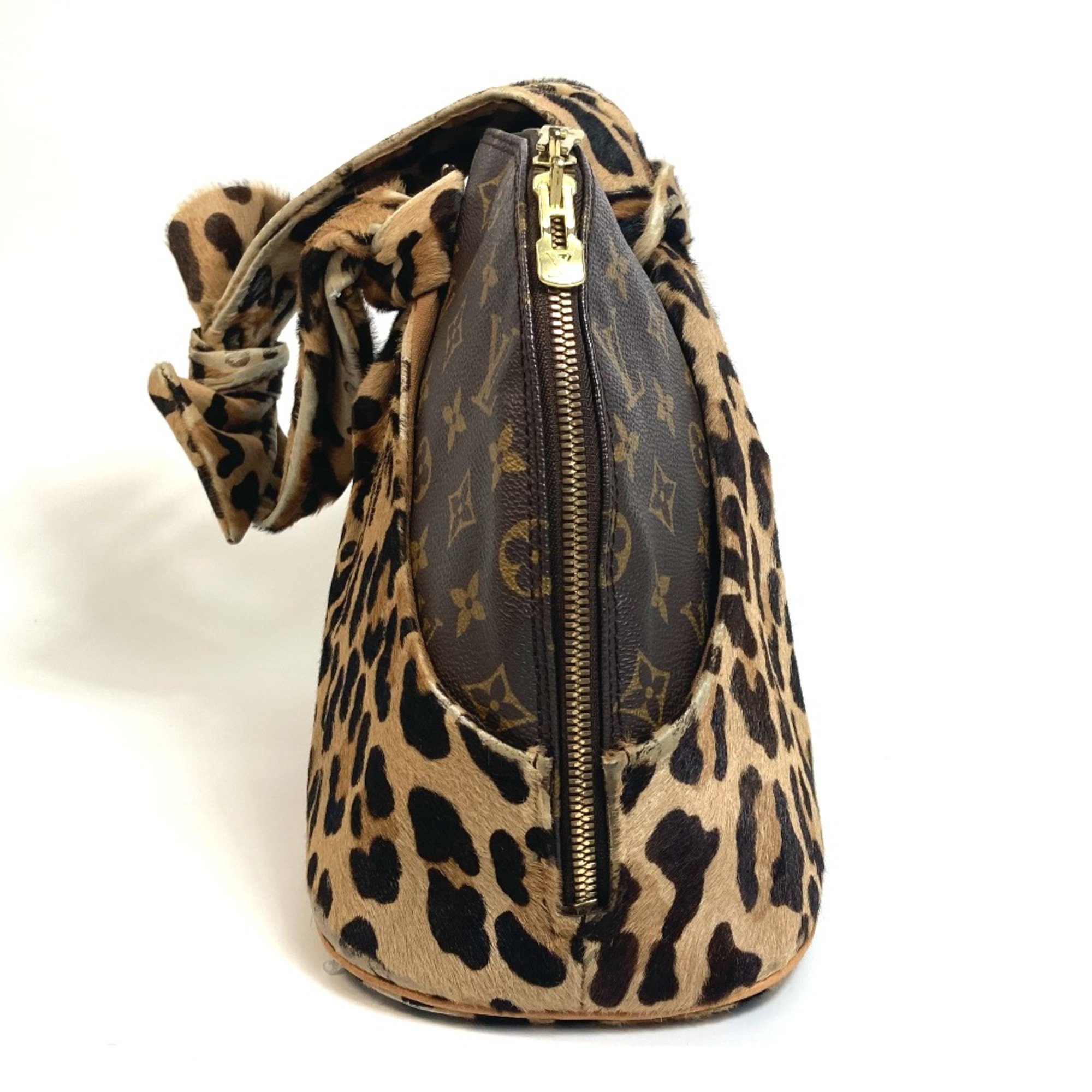 Louis Vuitton M99032 Monogram Leopard Bag 3-piece set Hand Bag Brown