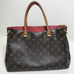 Louis Vuitton M41175 Monogram 2WAY Shoulder Bag Hand Bag Brown x Red