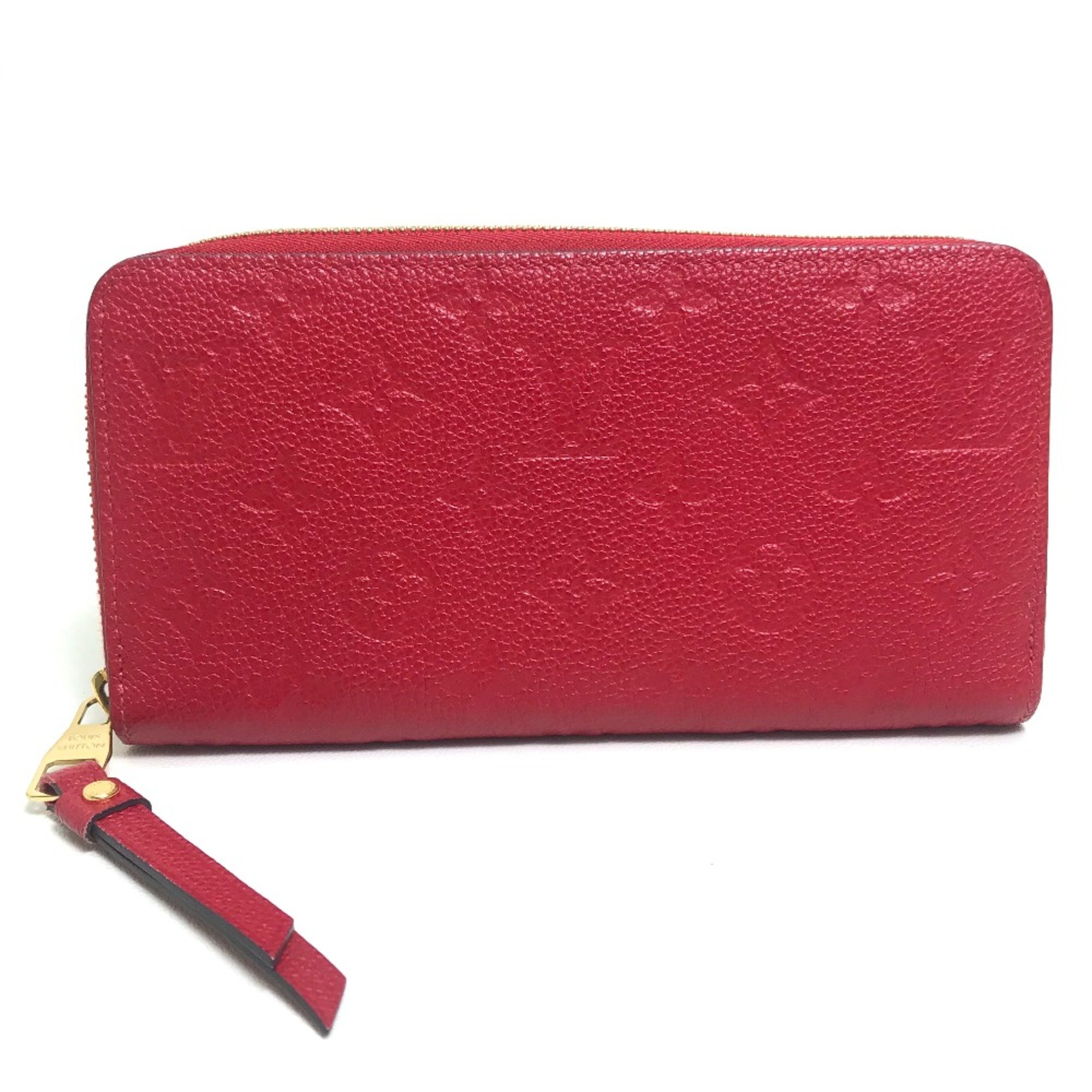 Louis Vuitton M68571 MonogramEmpreinte Long Wallet Cherry berry Red GoldHardware