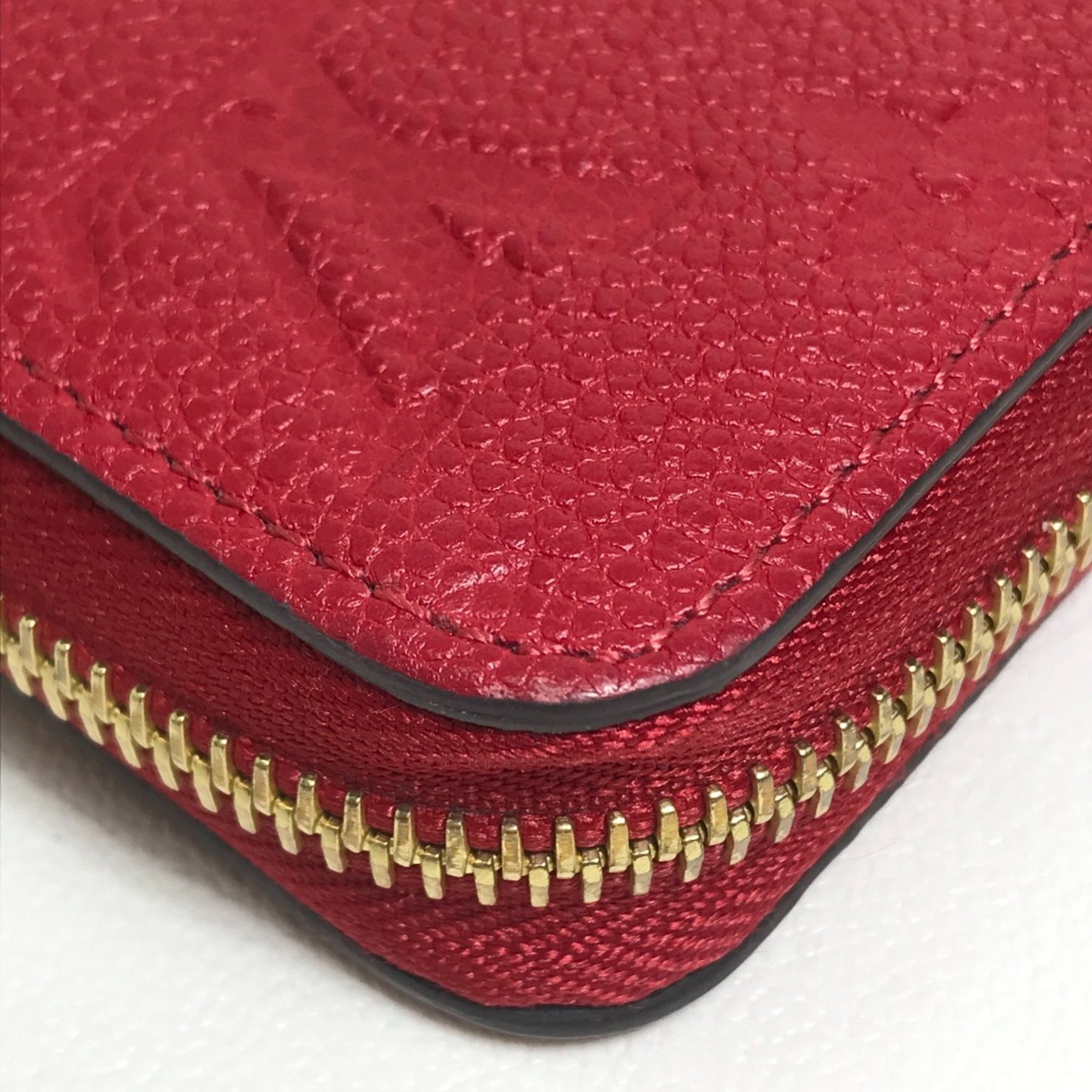 Louis Vuitton M68571 MonogramEmpreinte Long Wallet Cherry berry Red GoldHardware