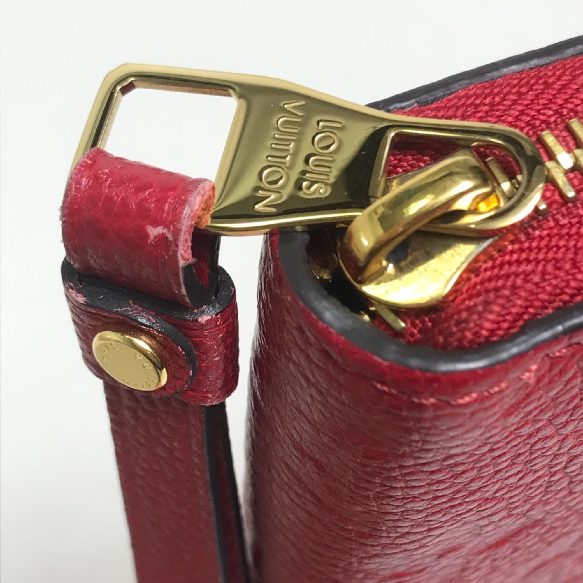 Louis Vuitton M68571 MonogramEmpreinte Long Wallet Cherry berry Red GoldHardware