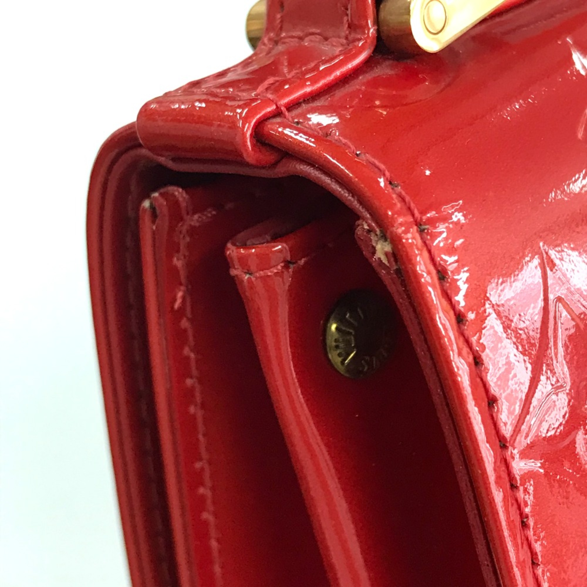 Louis Vuitton M91135 MonogramVernis bag mini bag Hand Bag Rouge Red