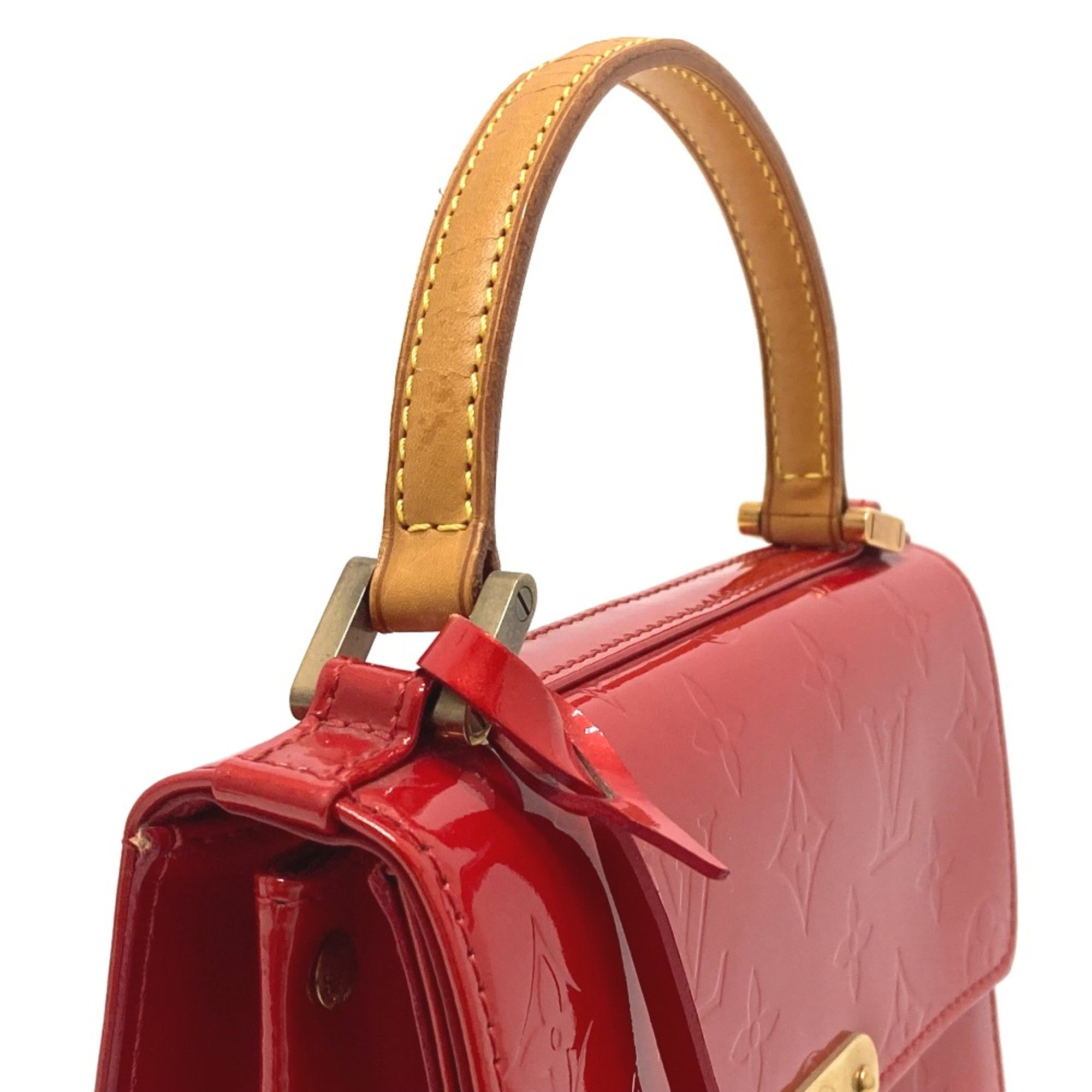 Louis Vuitton M91135 MonogramVernis bag mini bag Hand Bag Rouge Red