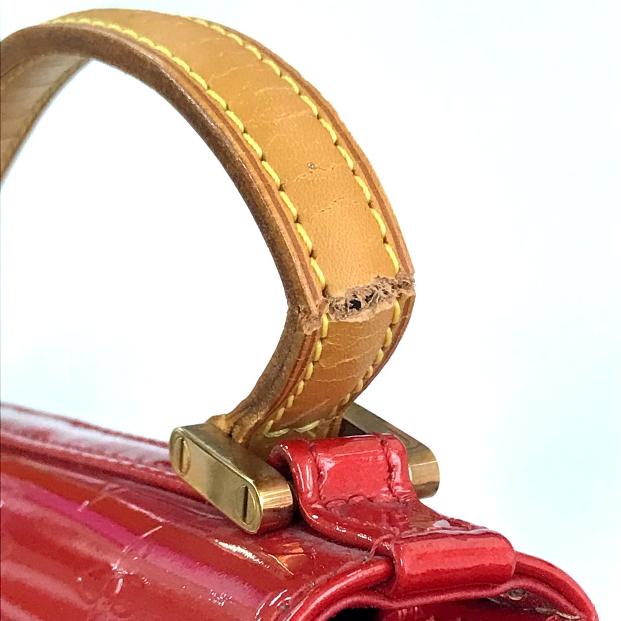 Louis Vuitton M91135 MonogramVernis bag mini bag Hand Bag Rouge Red