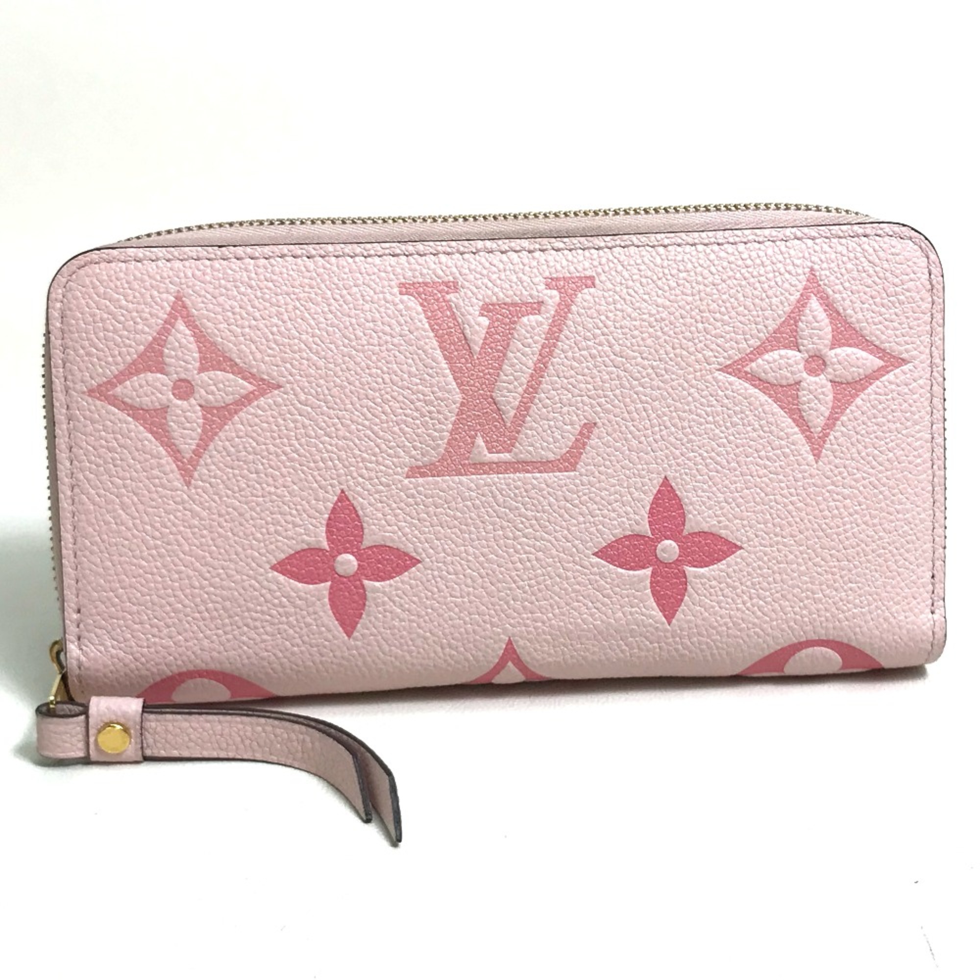 Louis Vuitton M80403 MonogramEmpreinte Zippy Wallet Long Wallet Buton de Rose pink