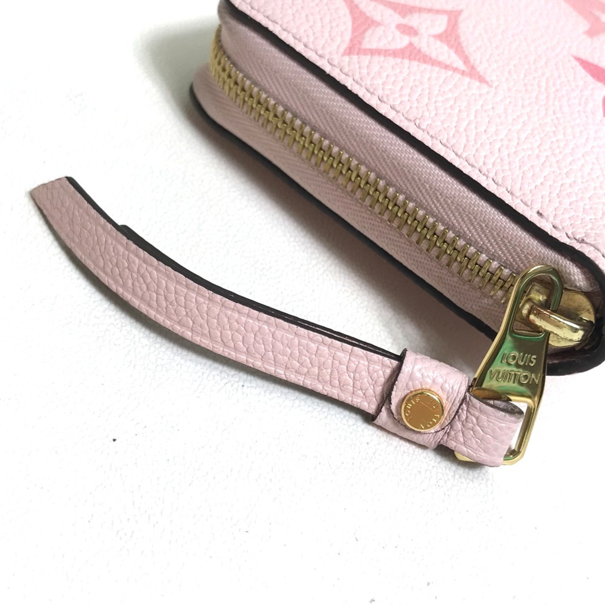 Louis Vuitton M80403 MonogramEmpreinte Zippy Wallet Long Wallet Buton de Rose pink