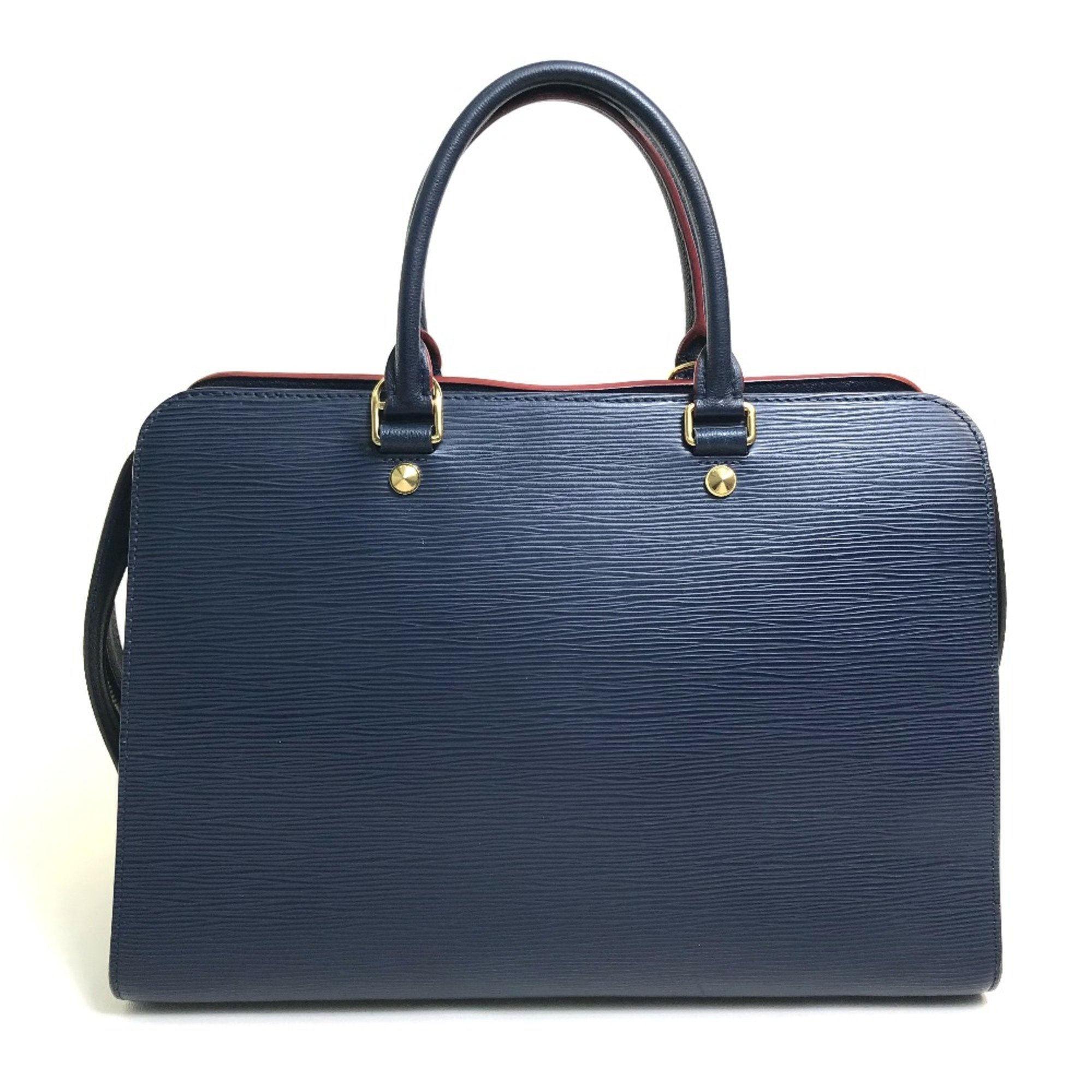 Louis Vuitton M54150 Epi Bag 2WAY Hand Bag Indigo Navy x Red