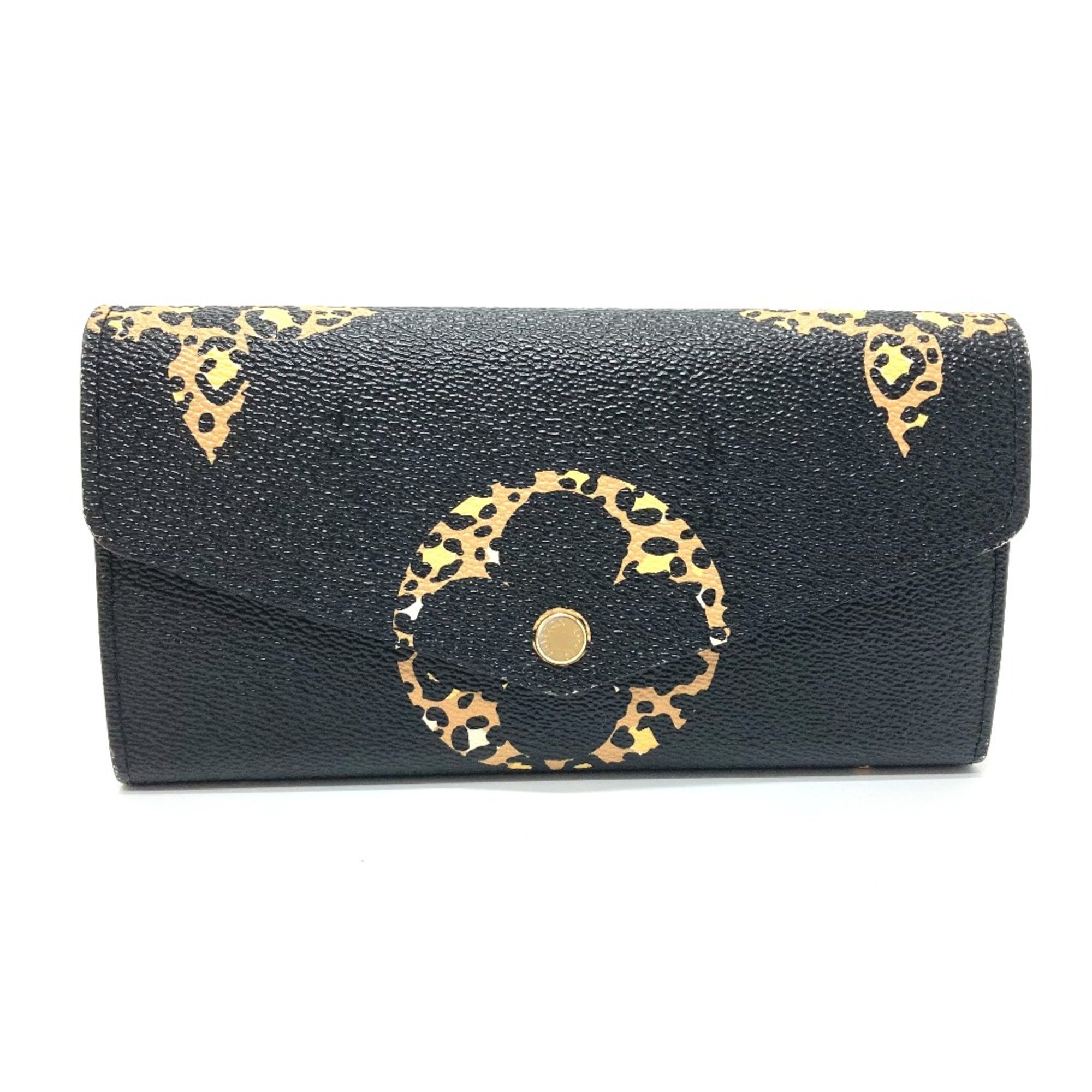 Louis Vuitton M67875 Monogram jungle Two fold Long Wallet Black