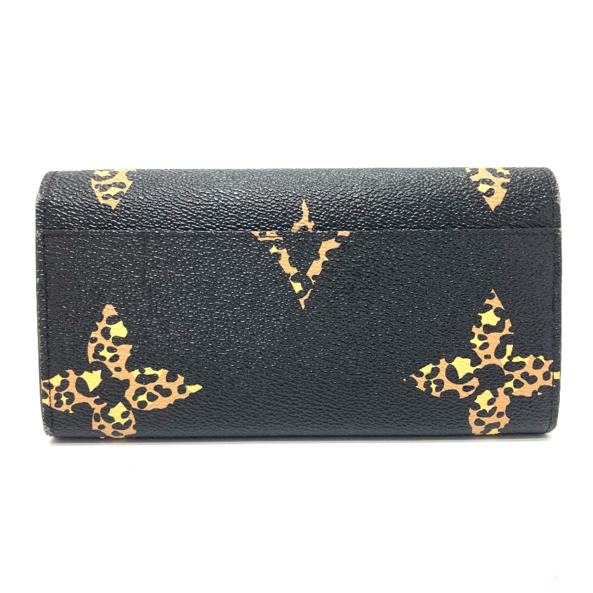 Louis Vuitton M67875 Monogram jungle Two fold Long Wallet Black