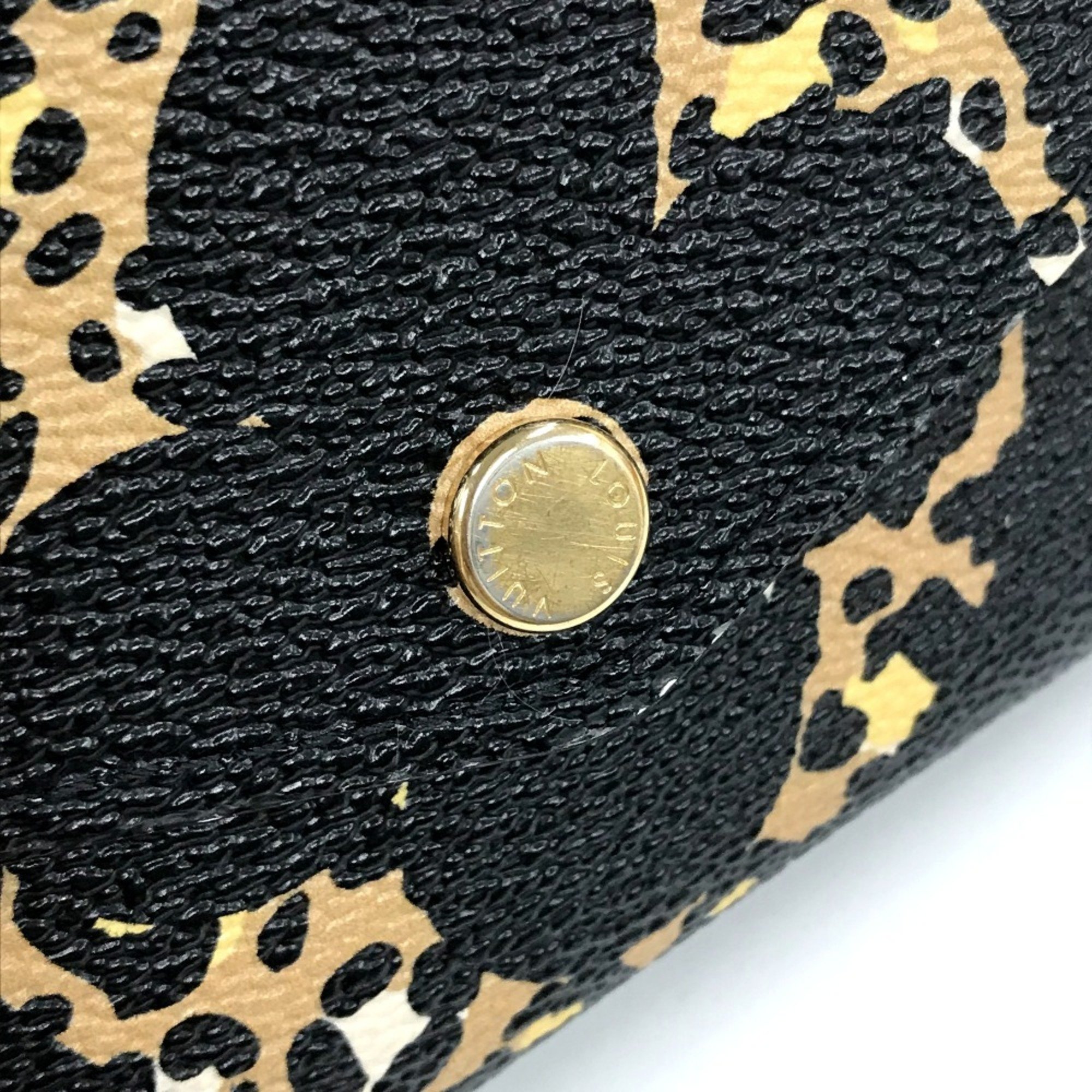 Louis Vuitton M67875 Monogram jungle Two fold Long Wallet Black