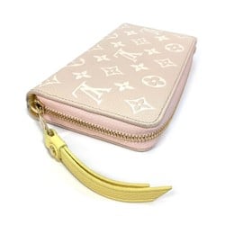 Louis Vuitton M81279 MonogramEmpreinte Zip Around Long Wallet Pink x Beige x Yellow