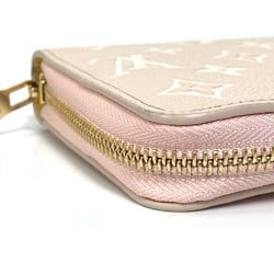 Louis Vuitton M81279 MonogramEmpreinte Zip Around Long Wallet Pink x Beige x Yellow