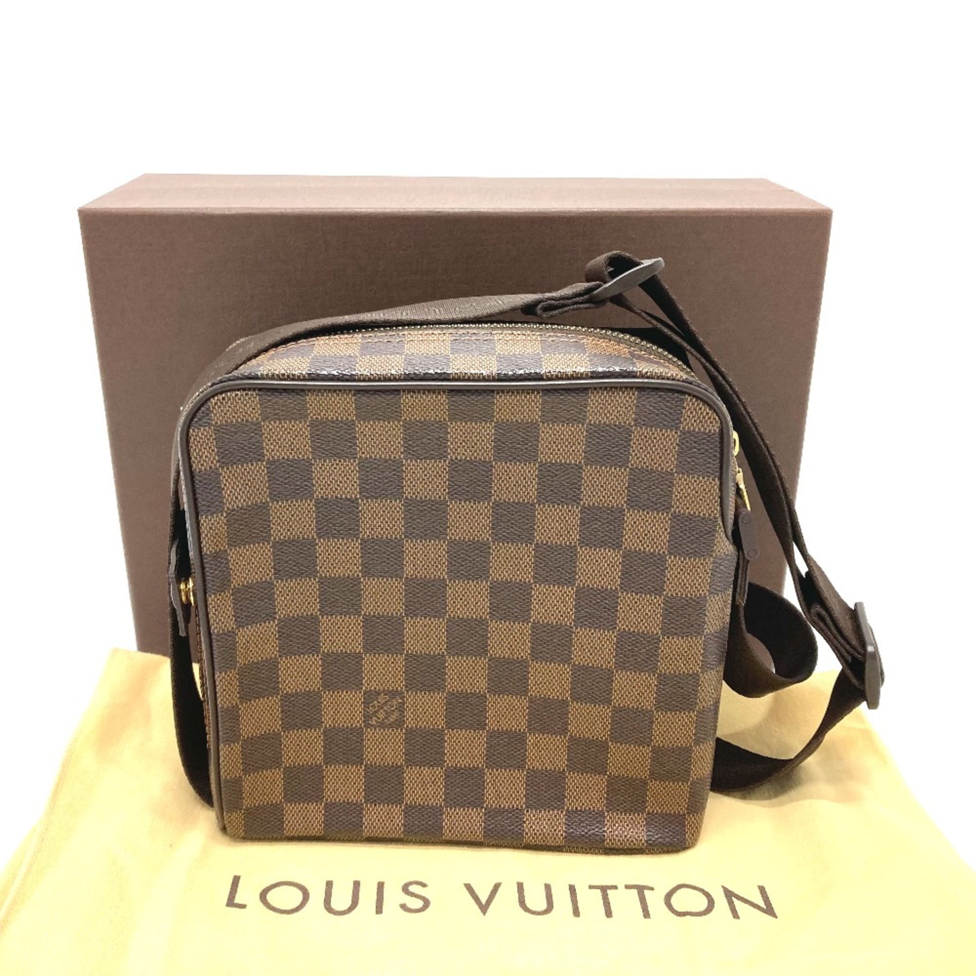 Louis Vuitton N41442 Damier Bag Pochette Shoulder Bag Ebene Brown