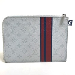 Louis Vuitton M61745 MonogramWhite Bag L-shaped fastener Cluch Bag Clutch bag White x Red x blue