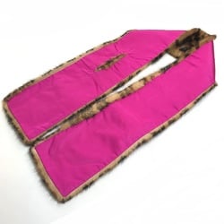 Louis Vuitton M72245 Leopard leopard print leopard Fertipet Scarf Brown x pink