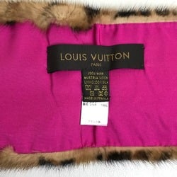 Louis Vuitton M72245 Leopard leopard print leopard Fertipet Scarf Brown x pink