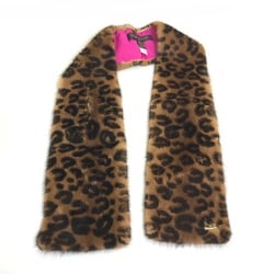 Louis Vuitton M72245 Leopard leopard print leopard Fertipet Scarf Brown x pink