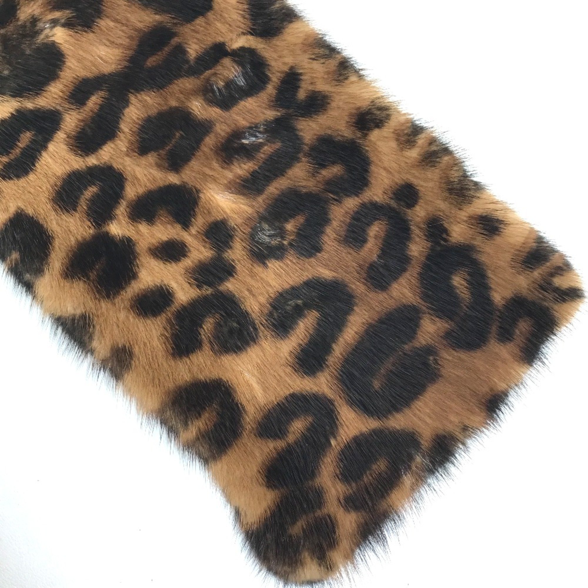 Louis Vuitton M72245 Leopard leopard print leopard Fertipet Scarf Brown x pink