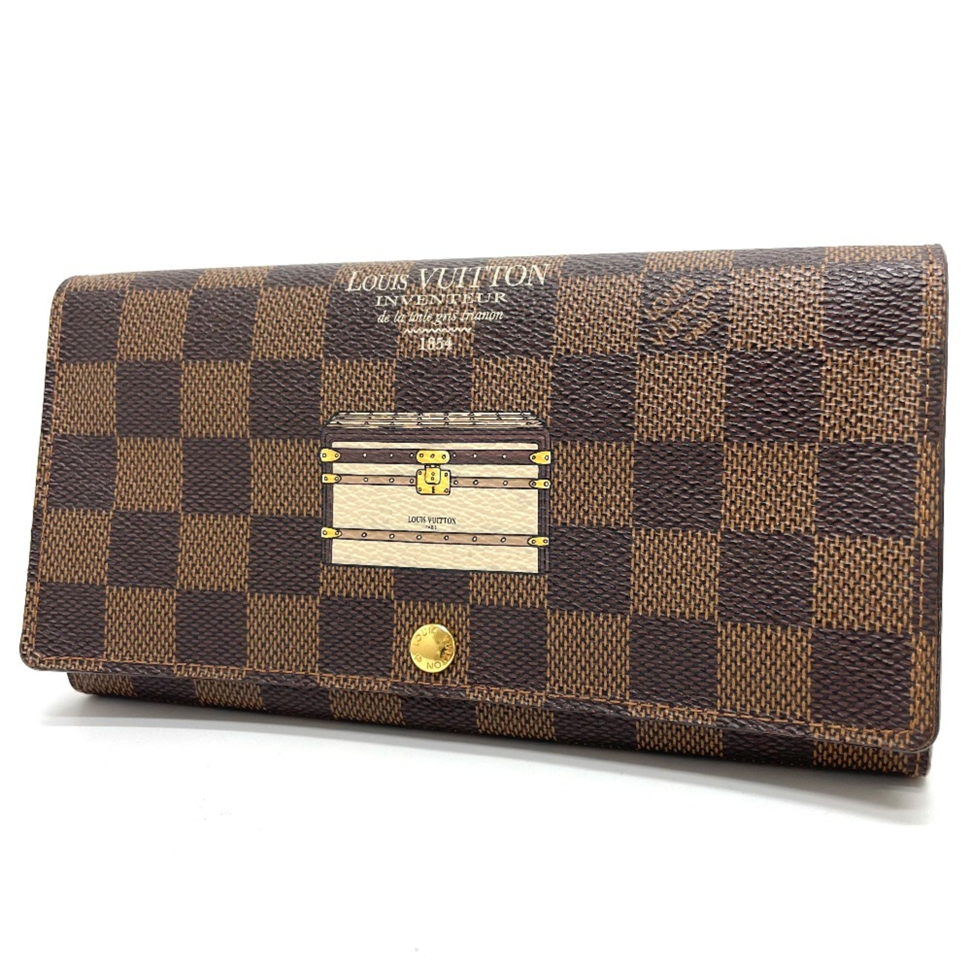 Louis Vuitton N63179 Damier Folded wallet Long Wallet Ebene Brown