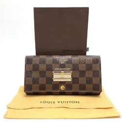 Louis Vuitton N63179 Damier Folded wallet Long Wallet Ebene Brown