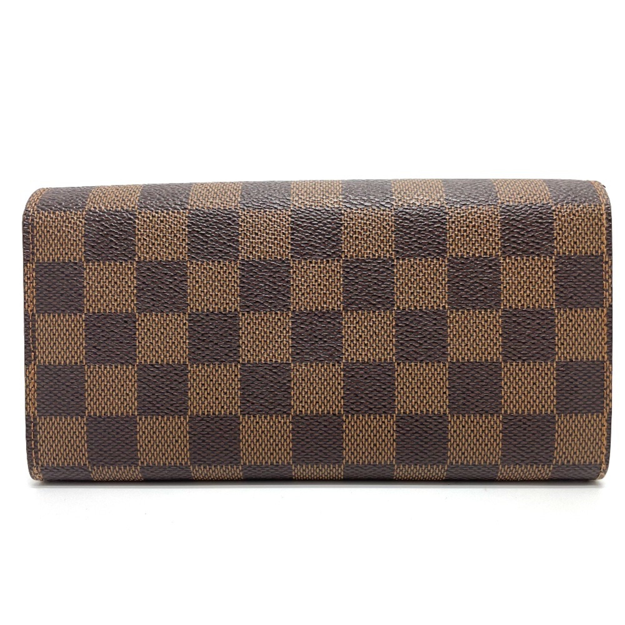 Louis Vuitton N63179 Damier Folded wallet Long Wallet Ebene Brown