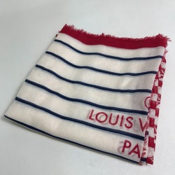 Louis Vuitton M76193 Width Stole/Shawl White x Red