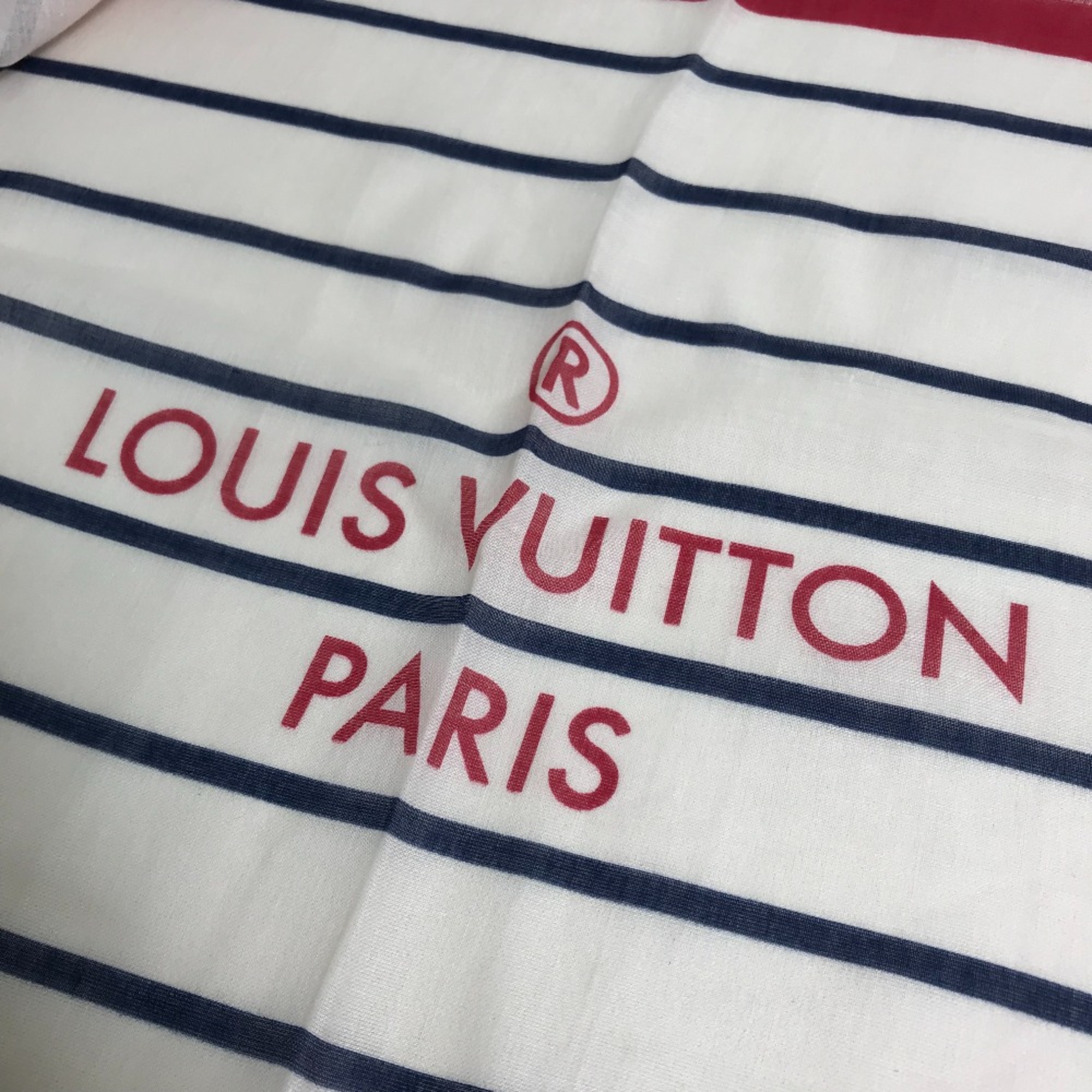 Louis Vuitton M76193 Width Stole/Shawl White x Red