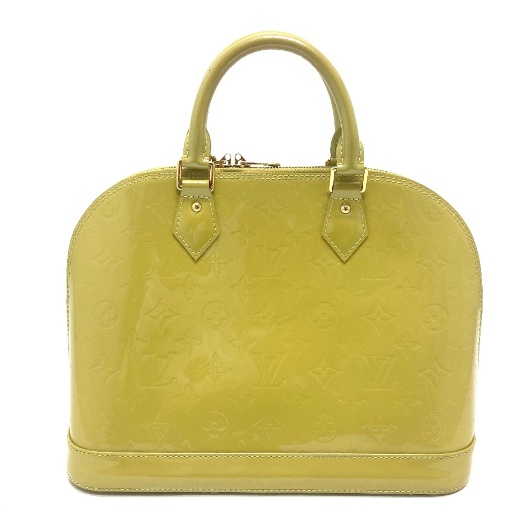 Louis Vuitton M91615 MonogramVernis Bag Tote Bag Hand Bag Veil amplession Yellow Green Based