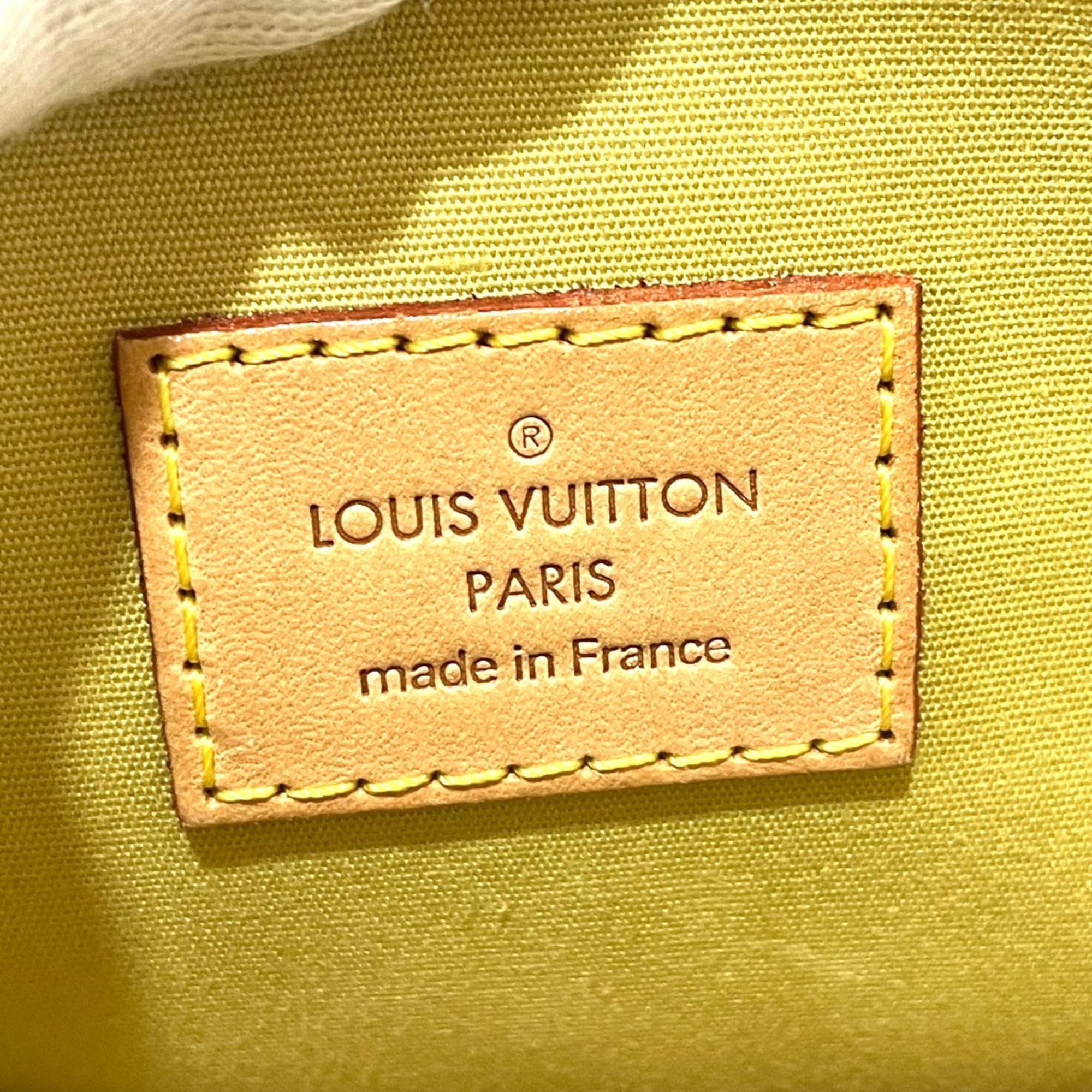 Louis Vuitton M91615 MonogramVernis Bag Tote Bag Hand Bag Veil amplession Yellow Green Based