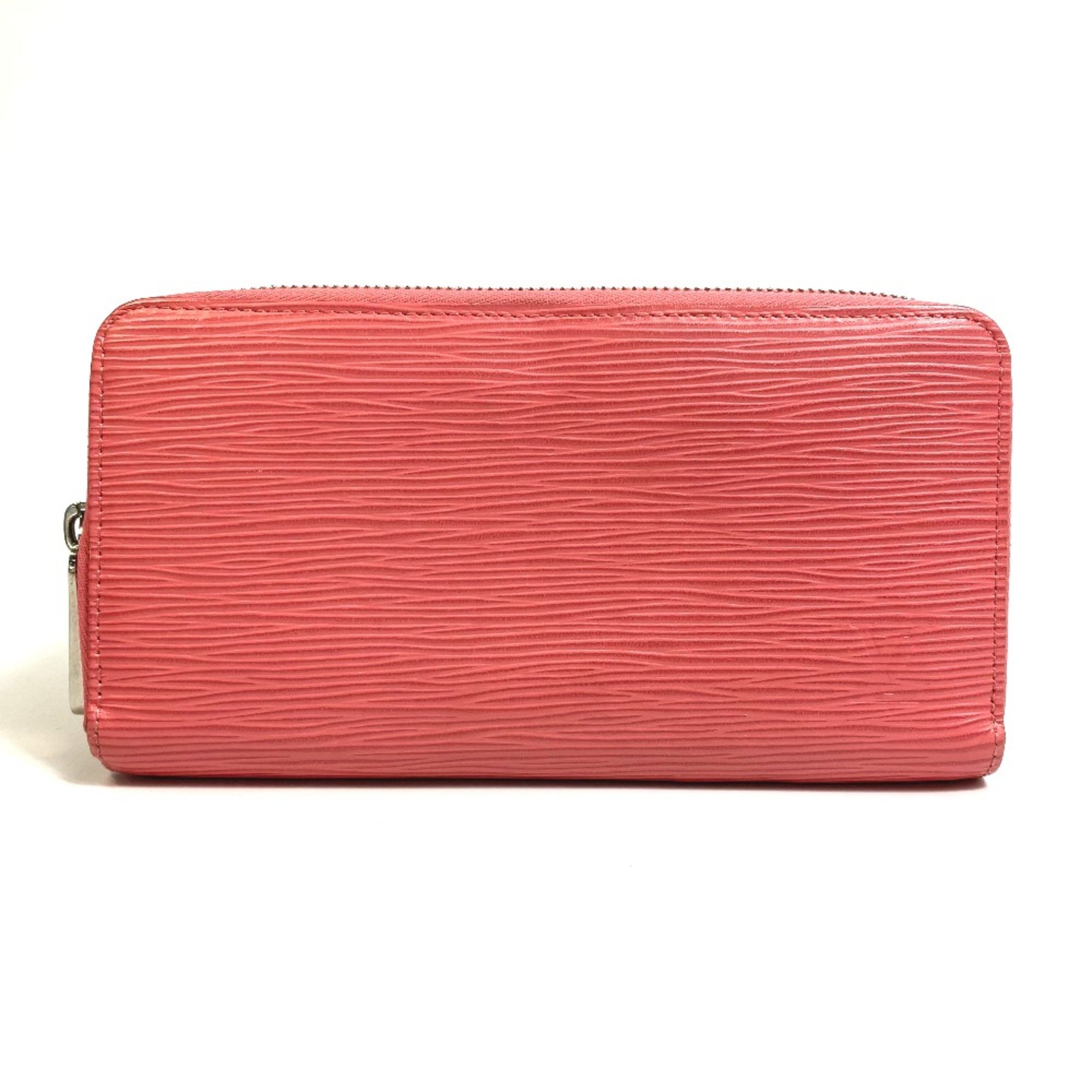 Louis Vuitton M60663 Epi Zip Around Long Wallet Corail pink