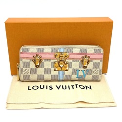 Louis Vuitton N60109 Damier Azul Portefeuille Clemence Long Wallet White