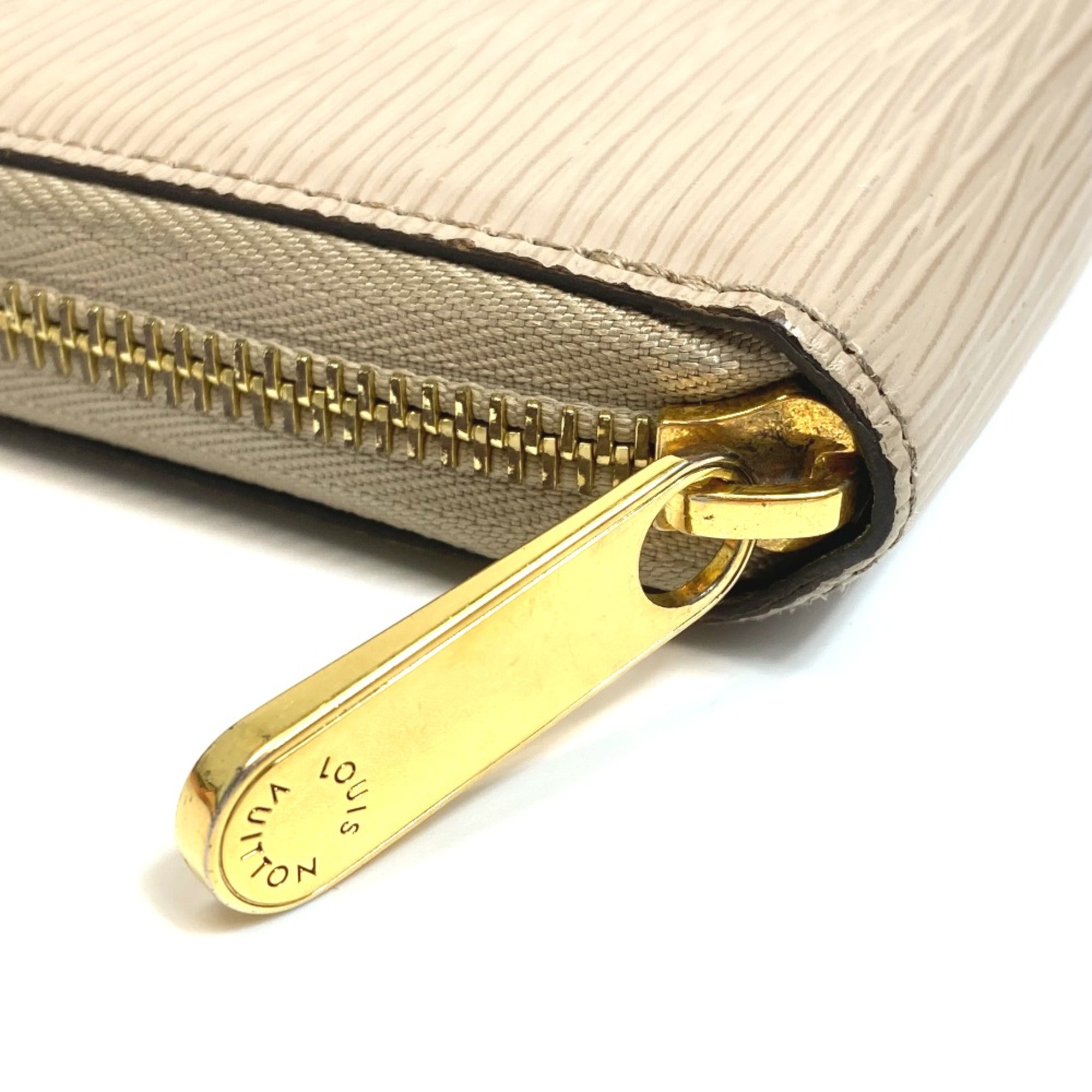 Louis Vuitton M67805 Epi Zip Around Long Wallet Galet Beige