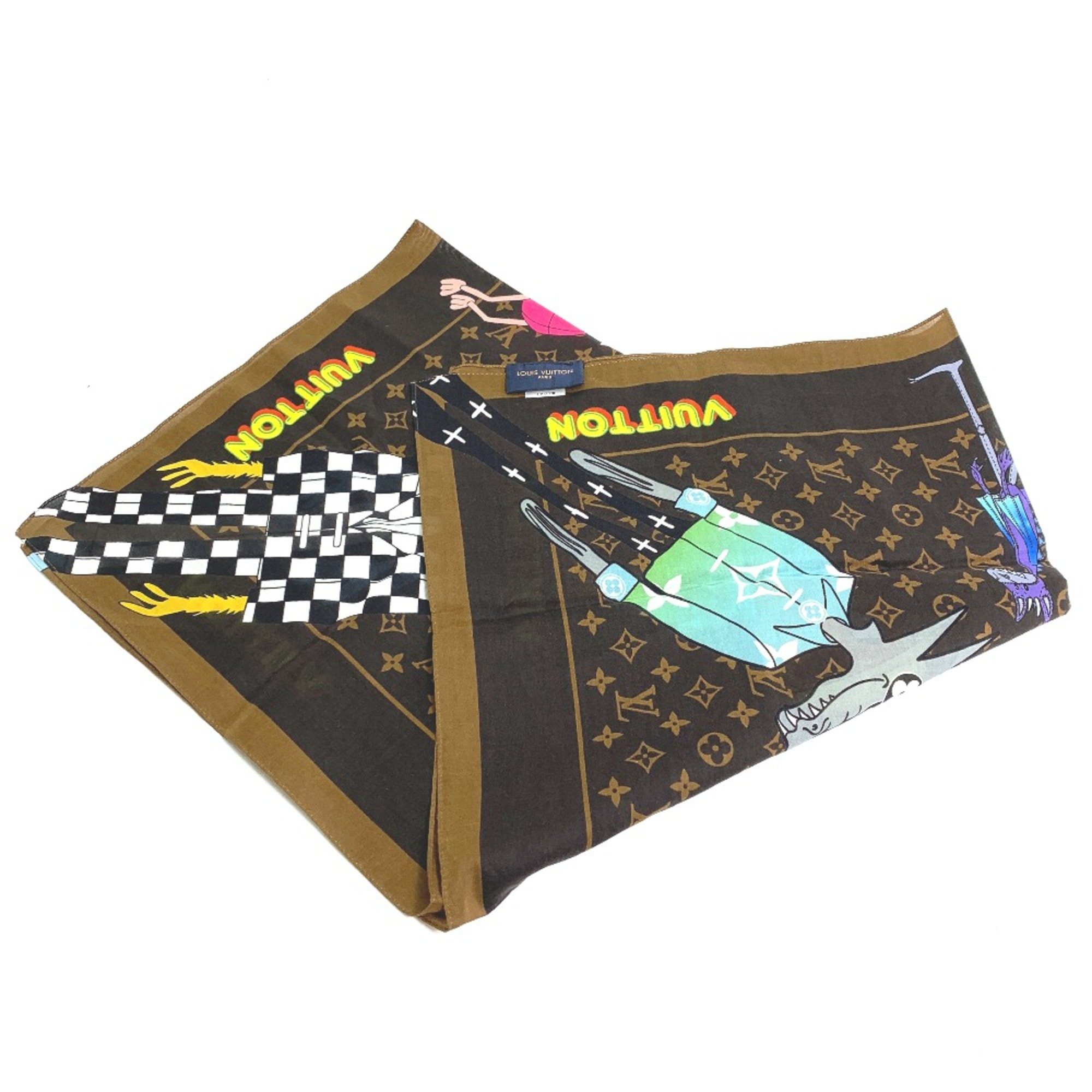 Louis Vuitton MP2954 Monogram Set Mask Bandana LV Friends bandana Brown